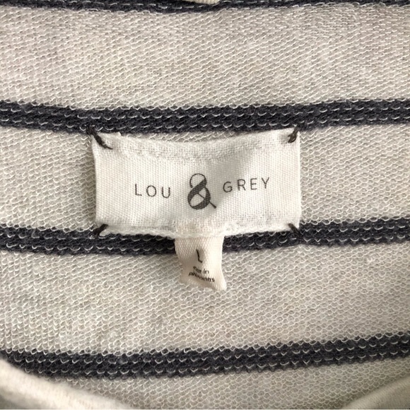 Lou & Grey Cowl Neck Striped Sleeveless Tunic Size Large - Picture 5 of 5